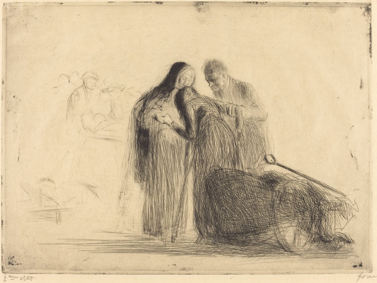 Lourdes, Felçli (ikinci plaka) by Jean Louis Forain