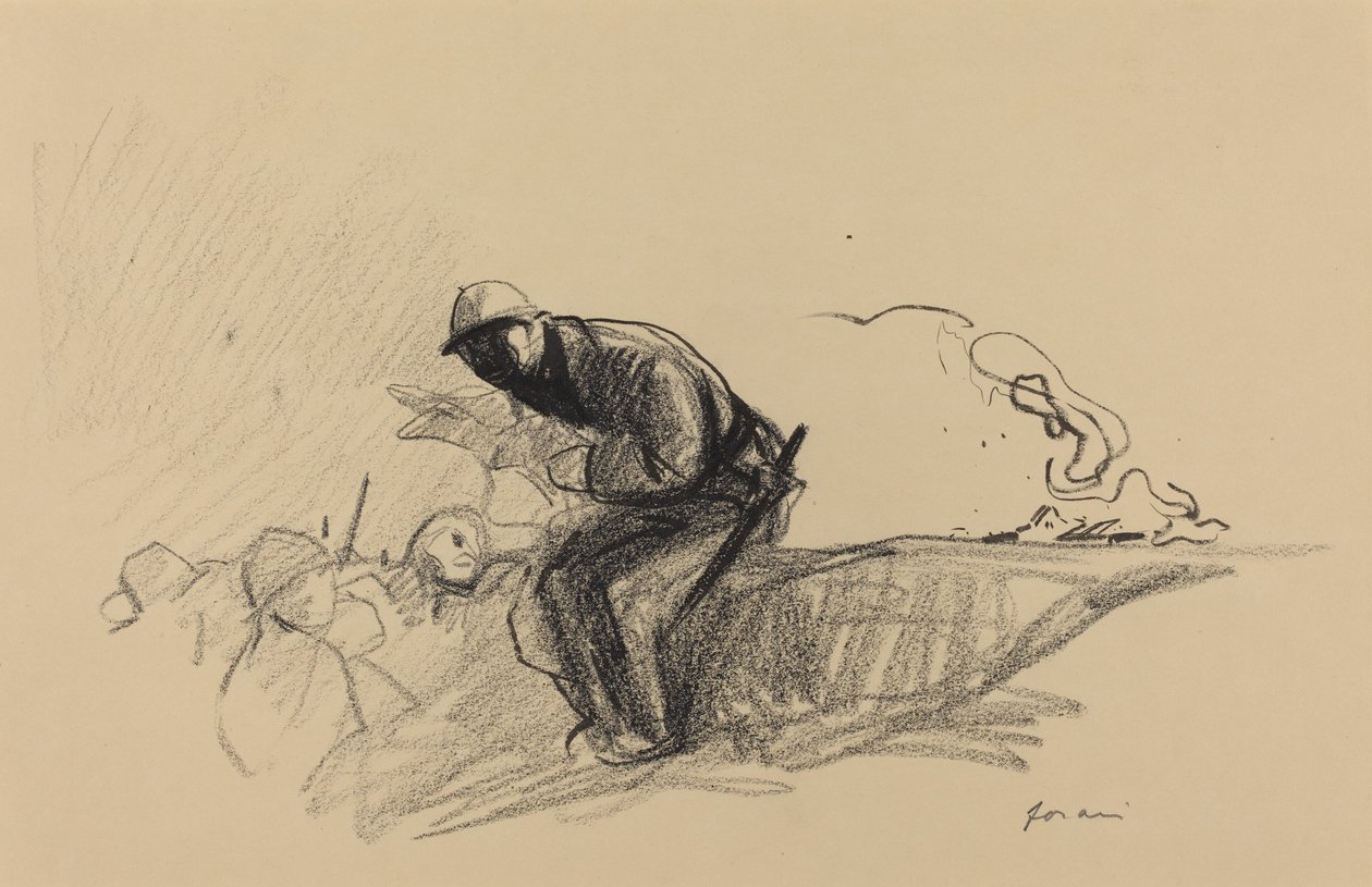 Siperlerdeki Haberler, c. 19141919. by Jean Louis Forain