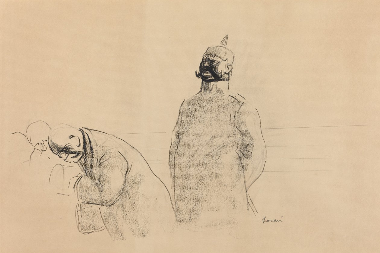 Prusyalı Asker ve Siviller, c. 1919. by Jean Louis Forain