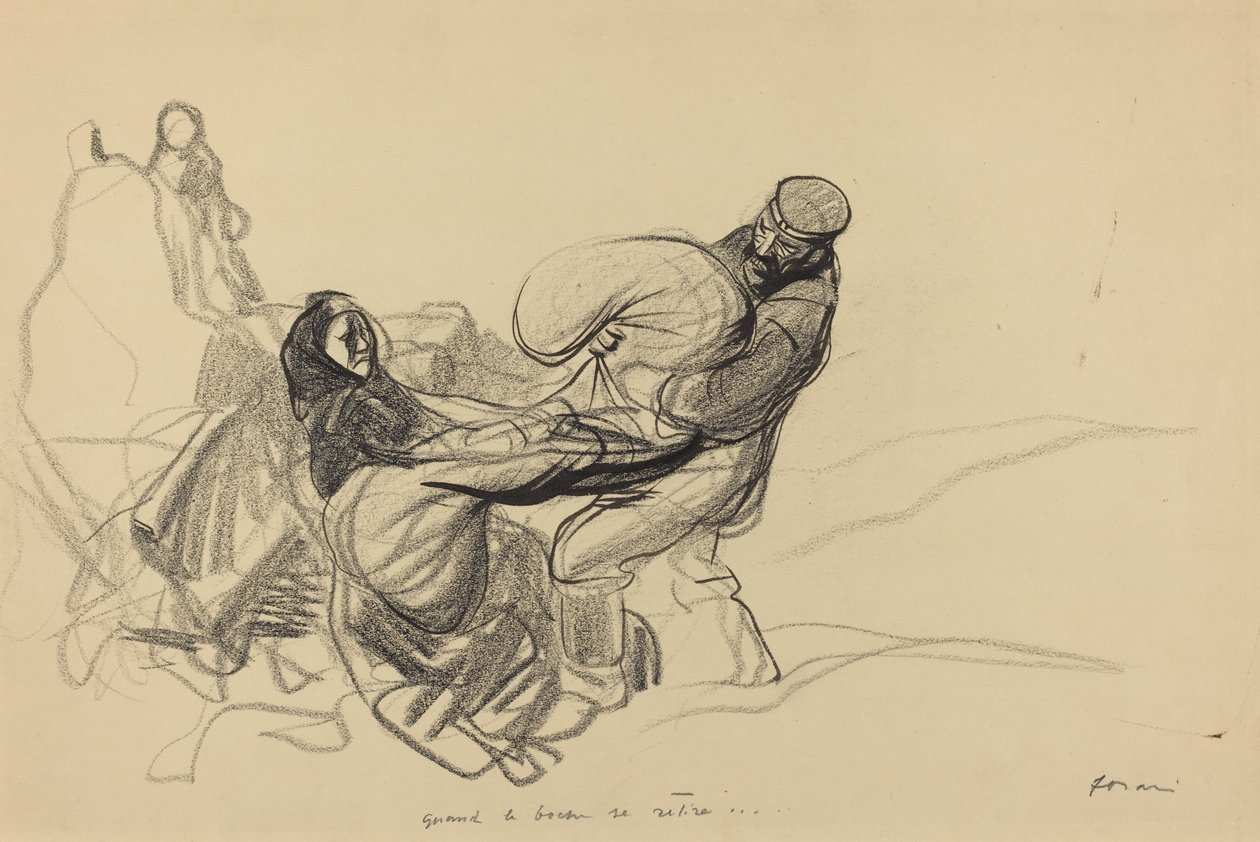 Boche geri çekildiğinde..., muhtemelen 1917. by Jean Louis Forain