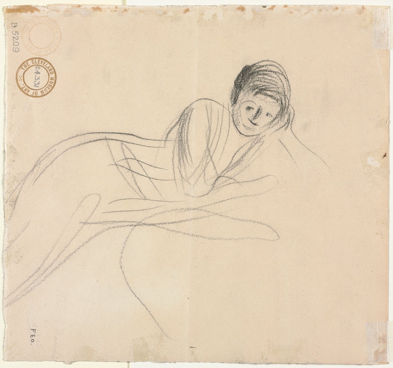 uzanmış kadın (versi) by Jean Louis Forain