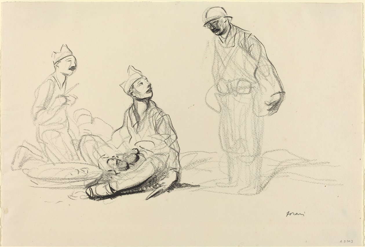 Yemek Hazırlayan Askerler by Jean Louis Forain