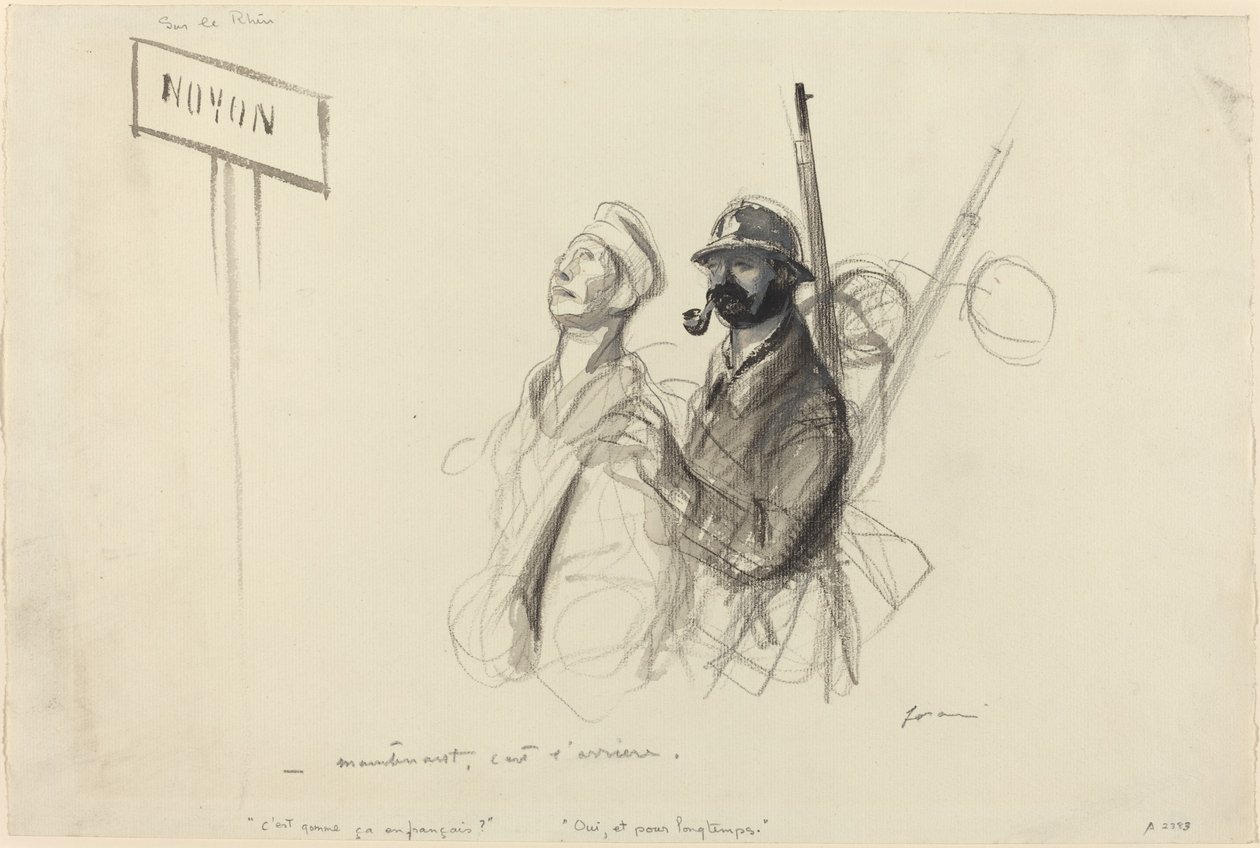 Ren Nehri üzerinde. - şimdi arkada., muhtemelen 1918. by Jean Louis Forain