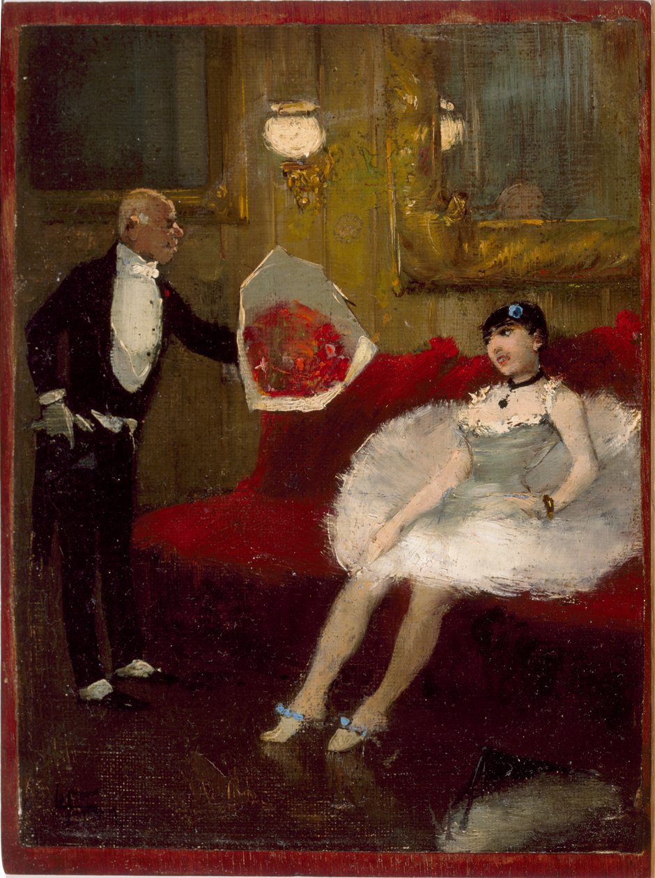 Hayran, c.1877-79 (ahşap üzerine monte edilmiş tuval üzerine yağlıboya) by Jean Louis Forain