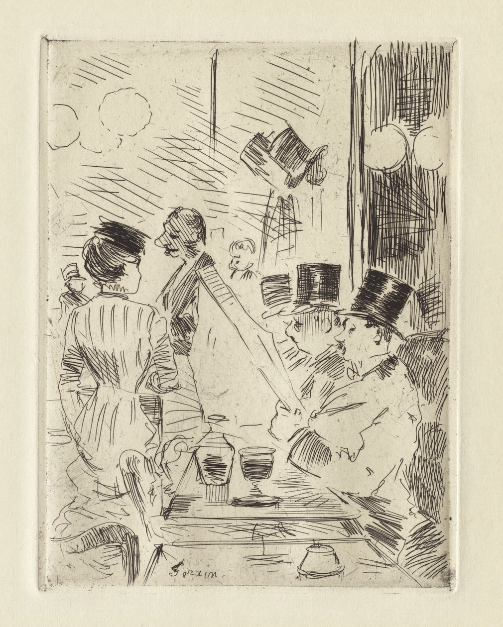 Yeni Atina Kafesi, c. 1876. by Jean Louis Forain