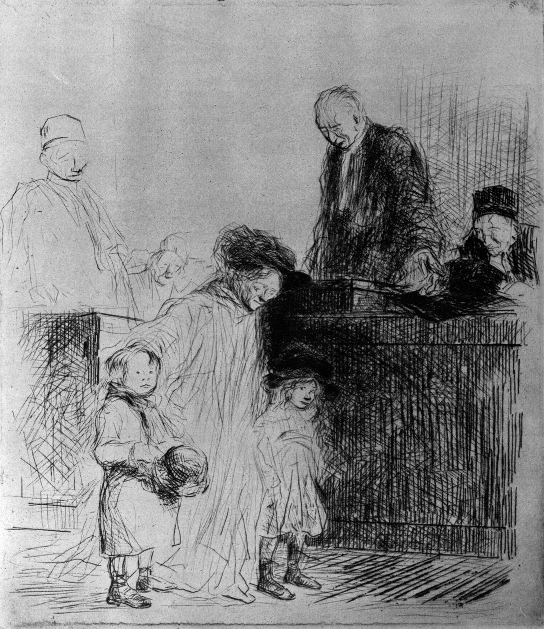 Seyircinin Çıkışı, 1925. by Jean-Louis Forain