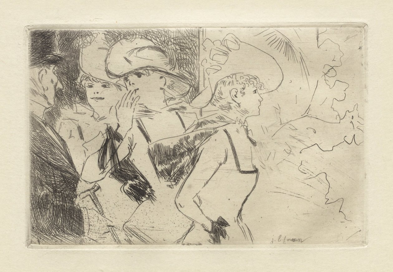 Folies-Bergère, c. 1880-86 (gravür) by Jean Louis Forain