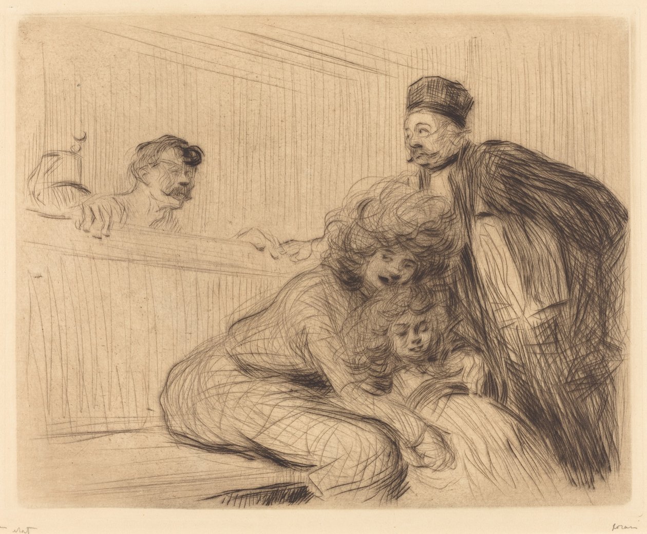 Tutukluyla Konuşan Avukat (ilk plaka) by Jean Louis Forain