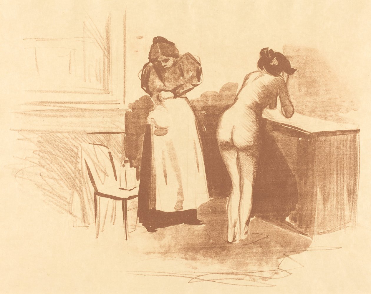 Kaba Saç Eldiveni ile Masaj by Jean Louis Forain