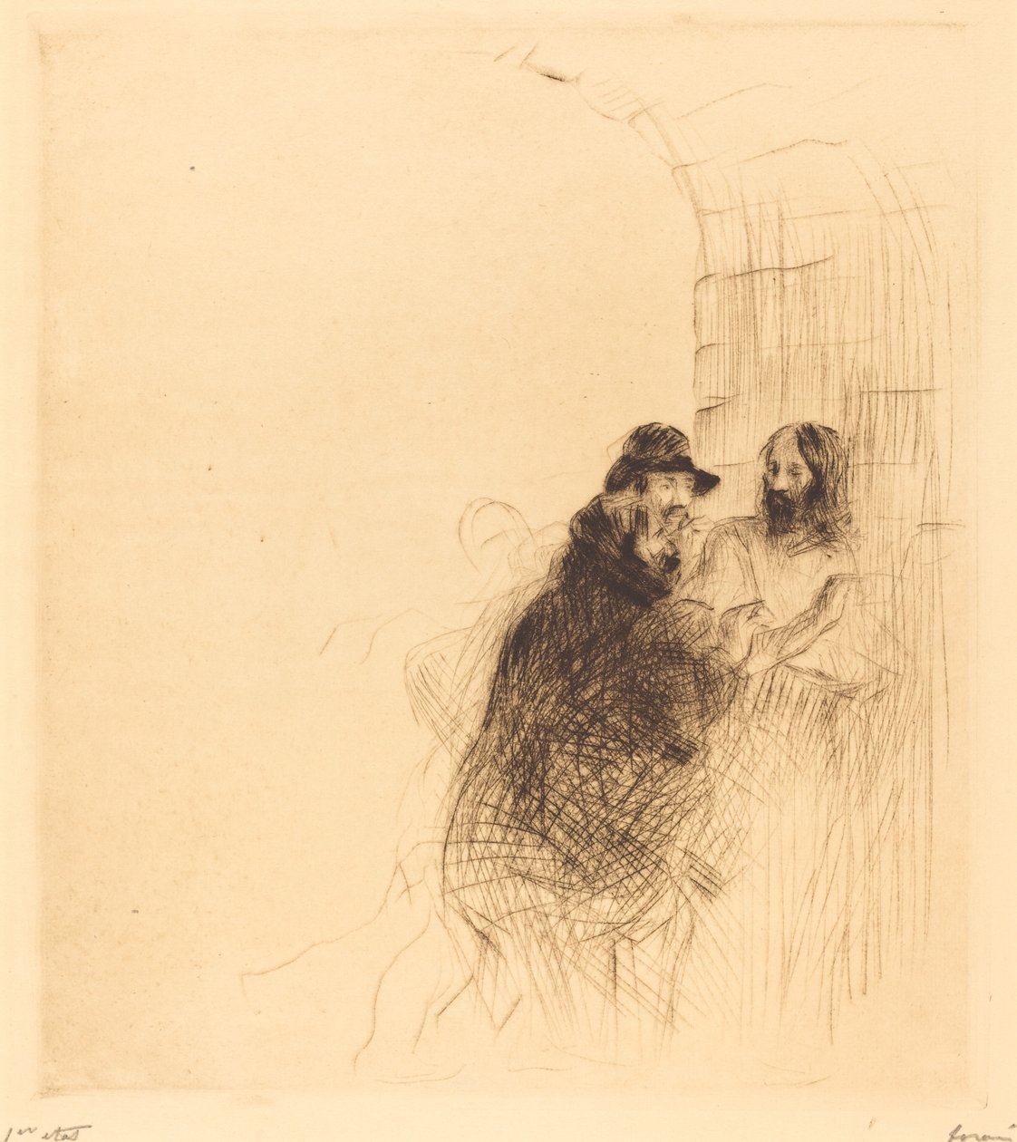 Kemerin Altındaki Buluşma (ikinci levha) by Jean Louis Forain
