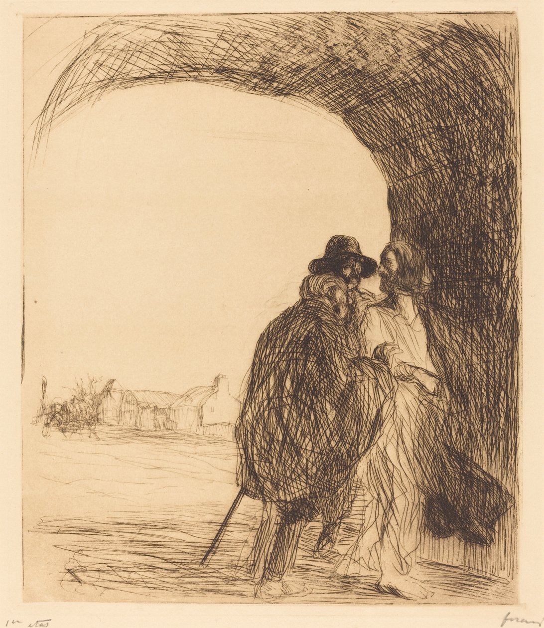 Kemerin Altındaki Buluşma (üçüncü levha) by Jean Louis Forain