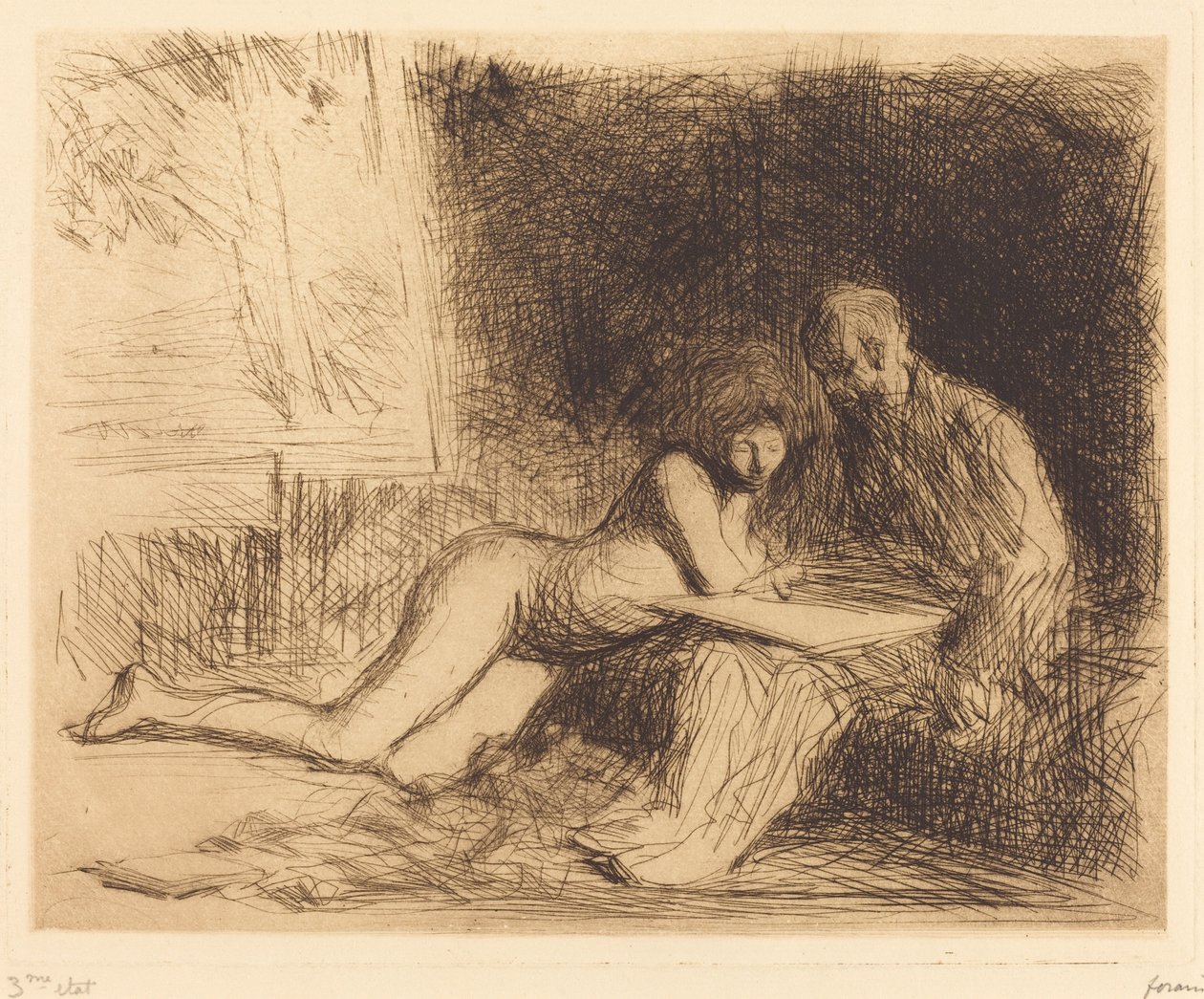 Modelin Dinlenmesi (dördüncü plaka) by Jean Louis Forain