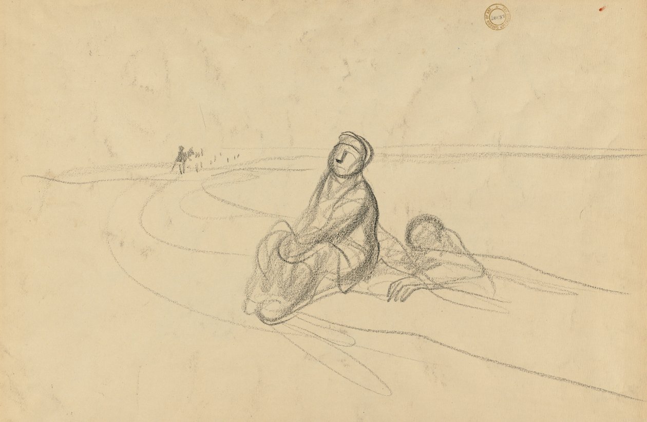 Bir Yolda İki Figür (versi) by Jean Louis Forain