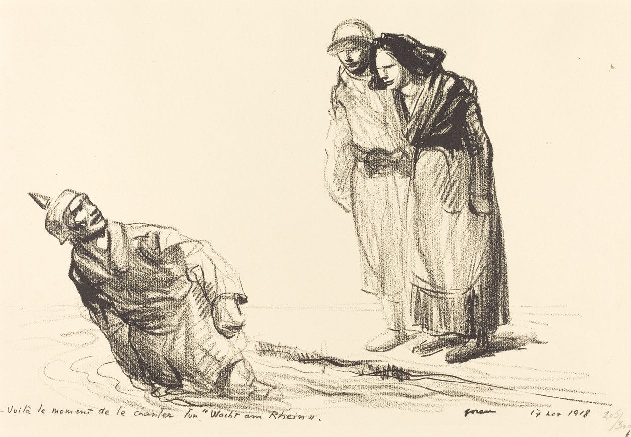 Bu, "Wacht am Rhein" şarkısını söylediğin an. by Jean Louis Forain