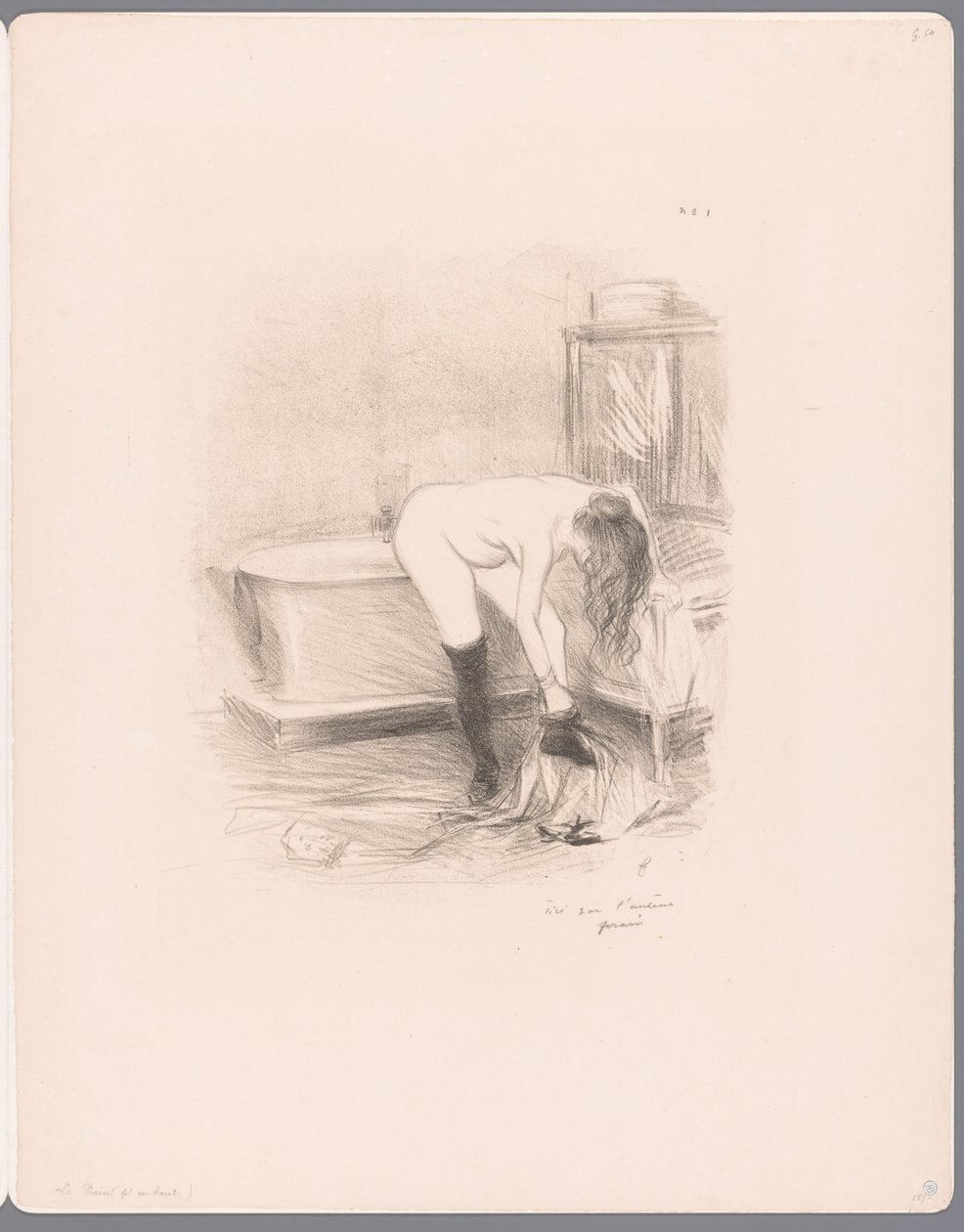Kadın banyoda soyunuyor Le bain by Jean Louis Forain