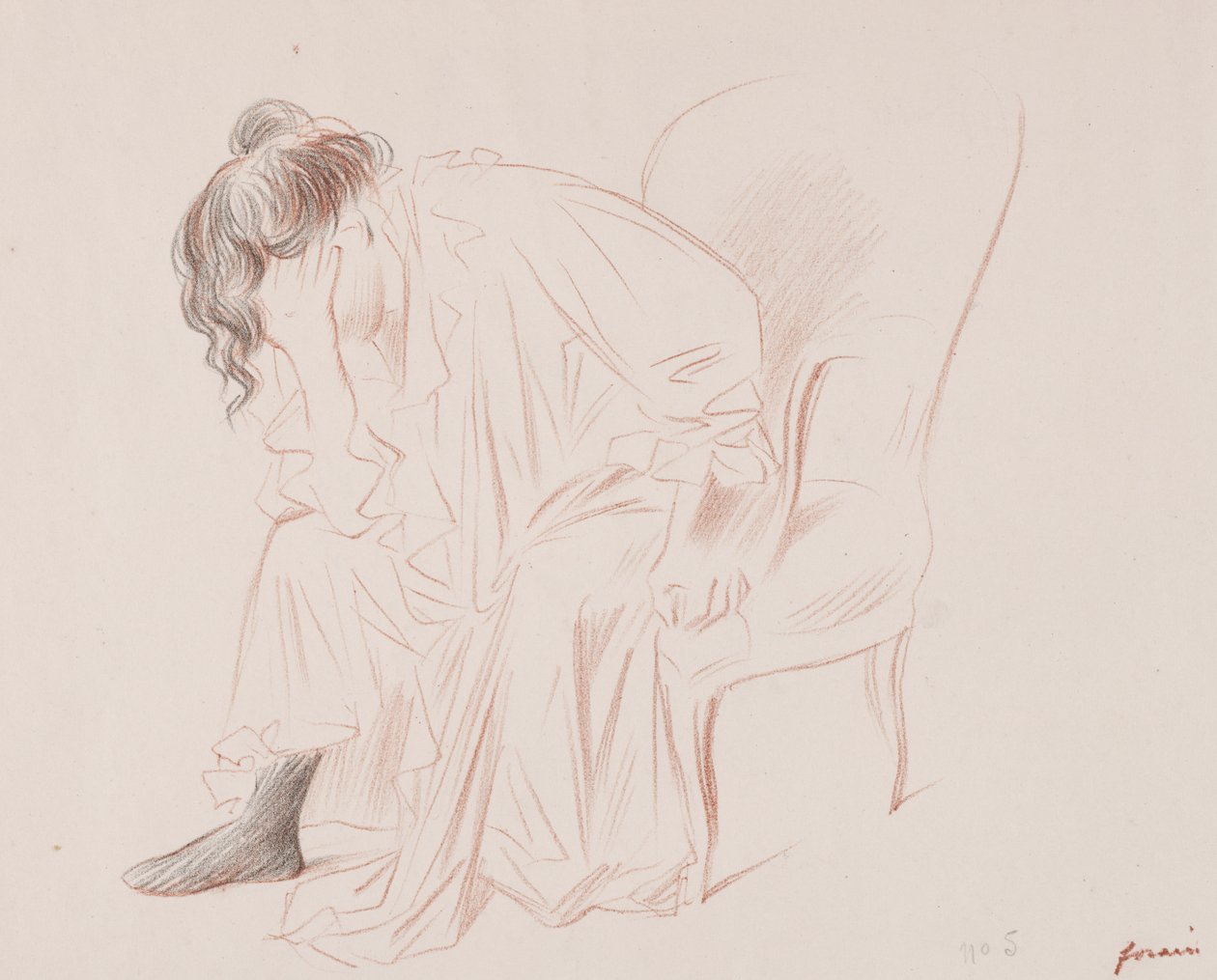 Oturan kadın by Jean Louis Forain