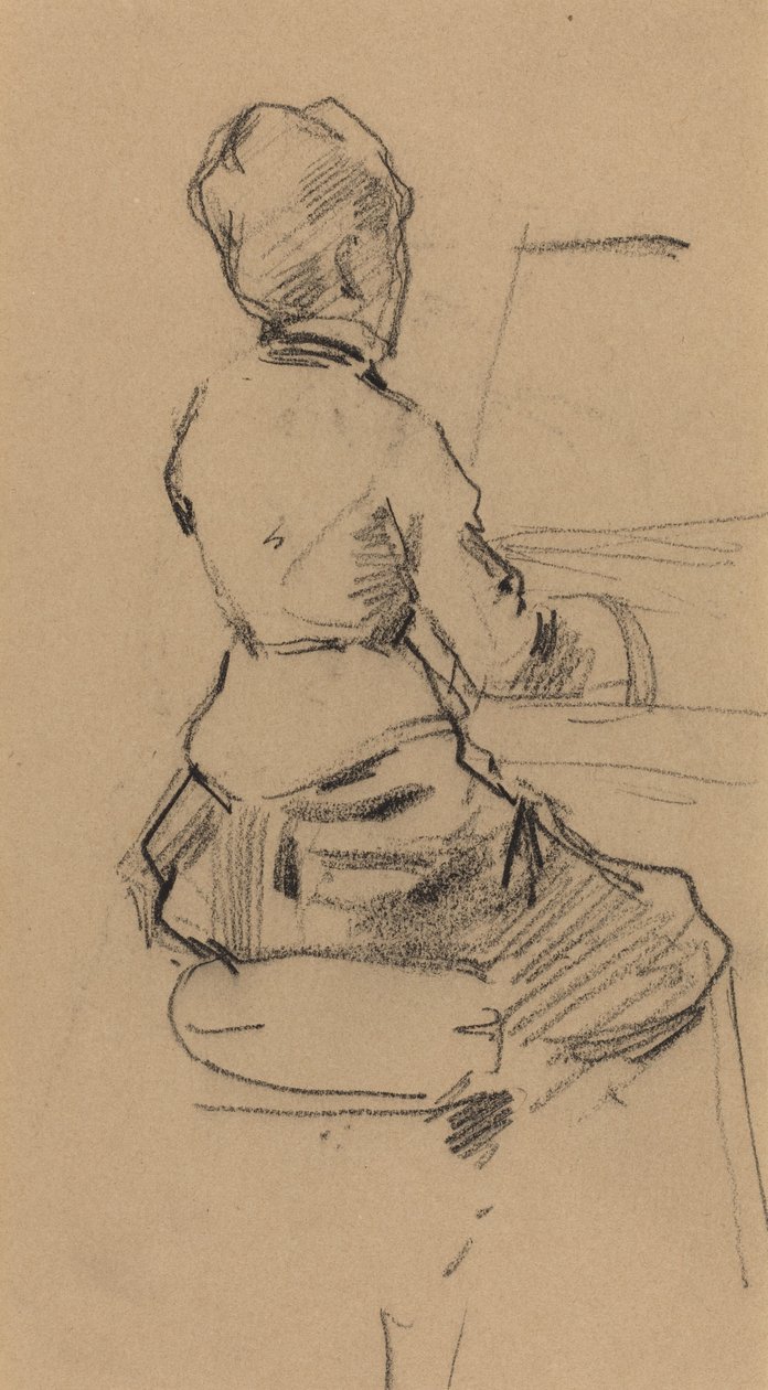 Piyanoda Oturan Genç Kadın [verso], c. 1890. by Jean Louis Forain