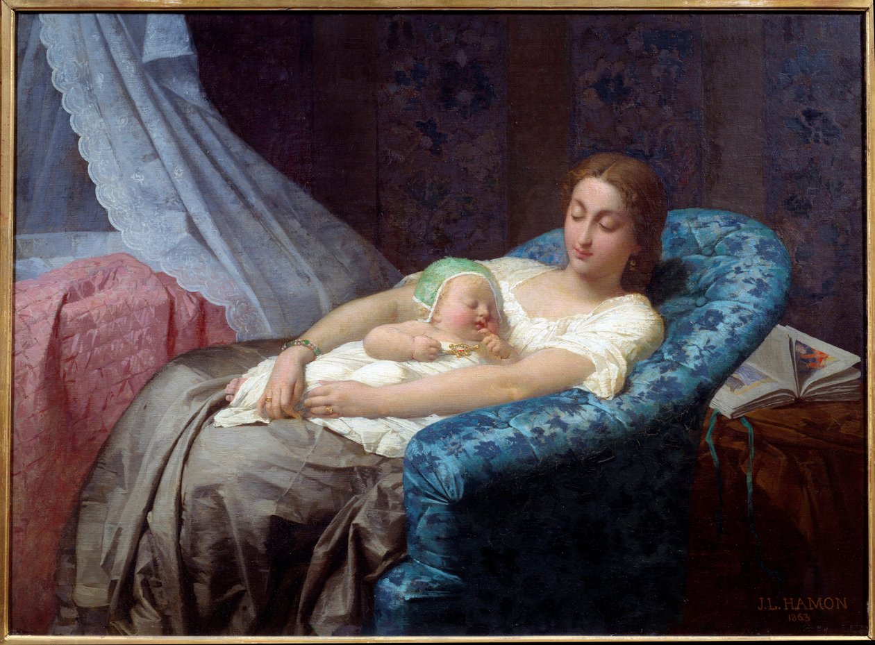 Genç Anne Tablosu Jean Louis Hamon (1821-1874) 1863 Nantes, Güzel Sanatlar Müzesi by Jean Louis Hamon