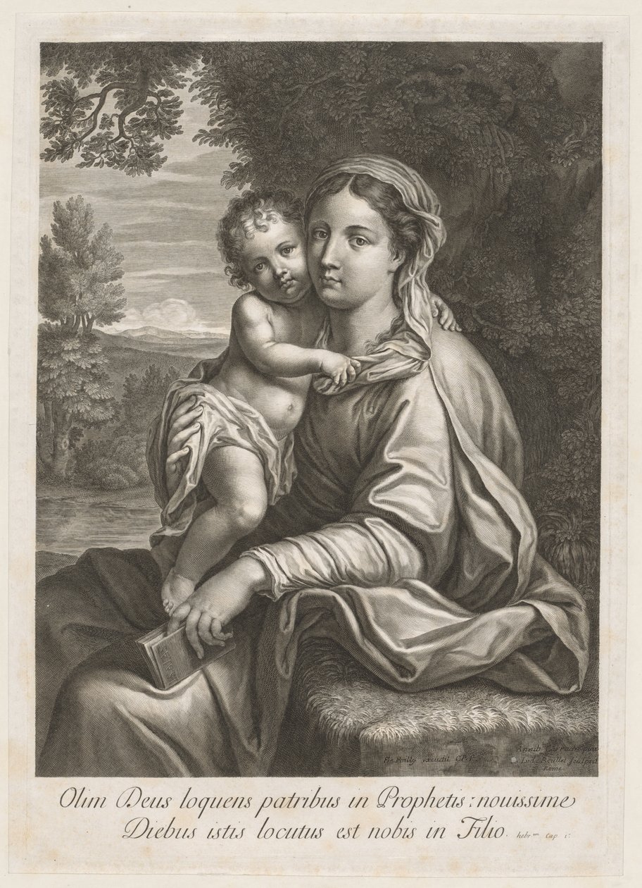 madonna ve çocuk by Jean Louis Roullet