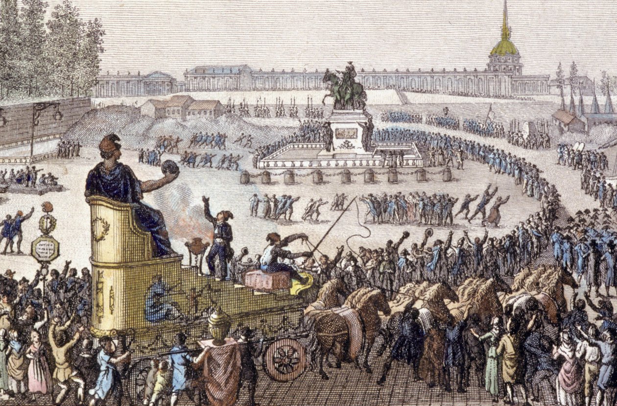 15 Nisan'da Paris'te 1. Özgürlük kutlaması by Jean Louis the Younger Prieur