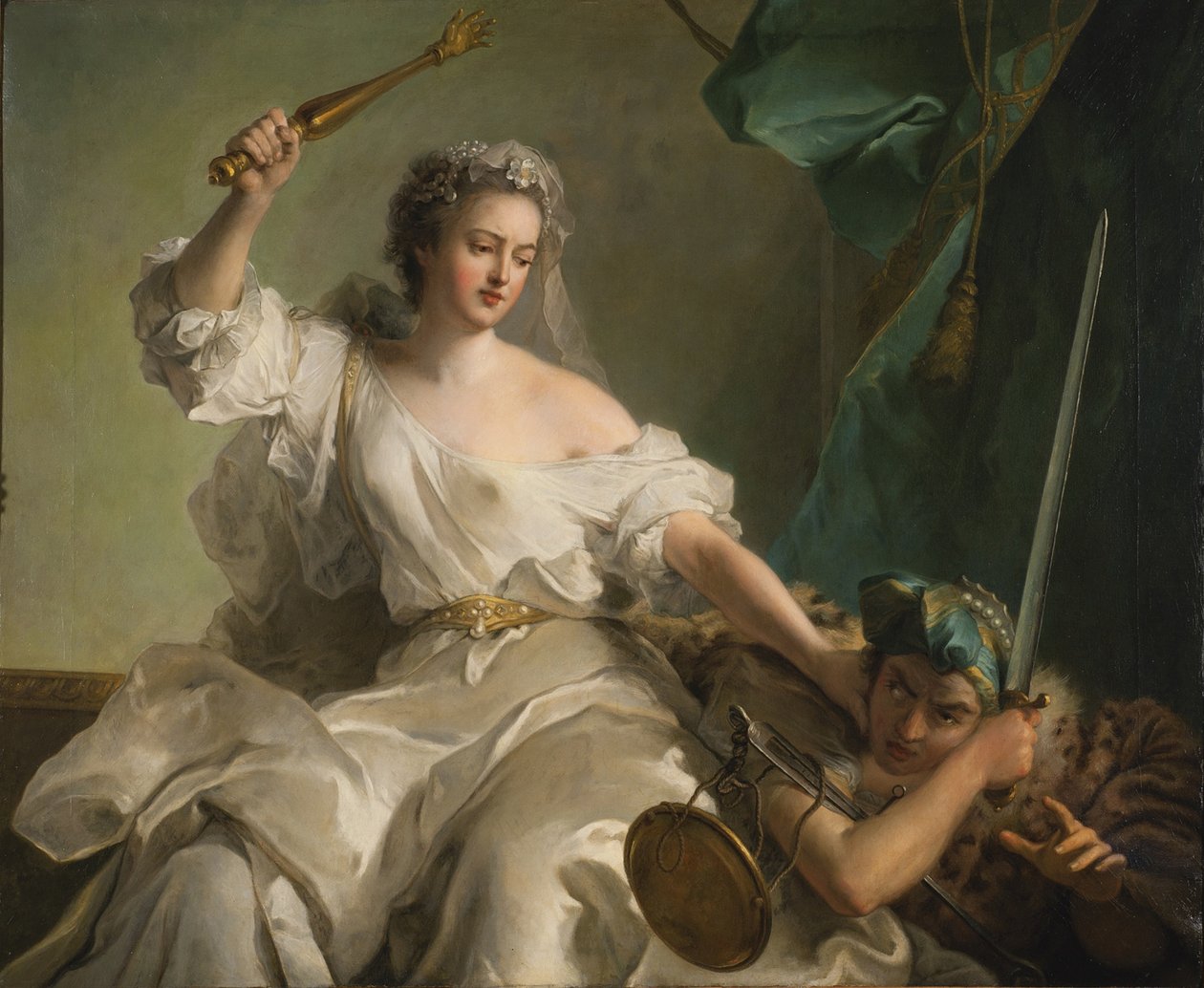 Adaletsizlikle Mücadele Alegorisi by Jean Marc Nattier