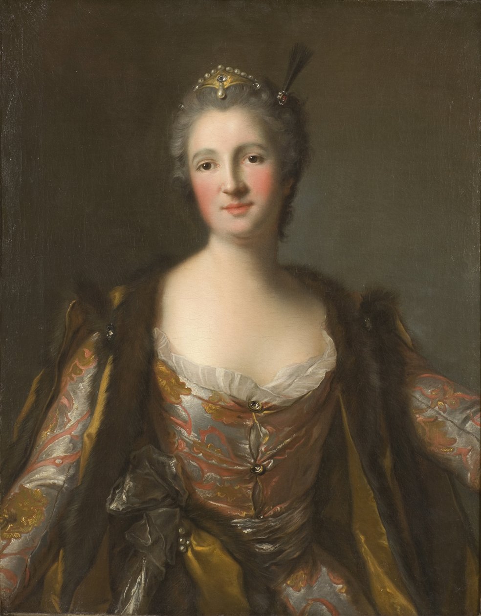 Elisabeth Catherine de Besenval, markiz de Broglie, en sultane - Marquise de Broglie (1718-1777), nee Freiin von Besenval von Brunstatt, as Sultan, Nattier, Jean-Marc (1685-1766). Tuval üzerine yağlıboya. 1742 Ebat : 81x63 cm. Ulusal Müze Stockholm by Jean Marc Nattier