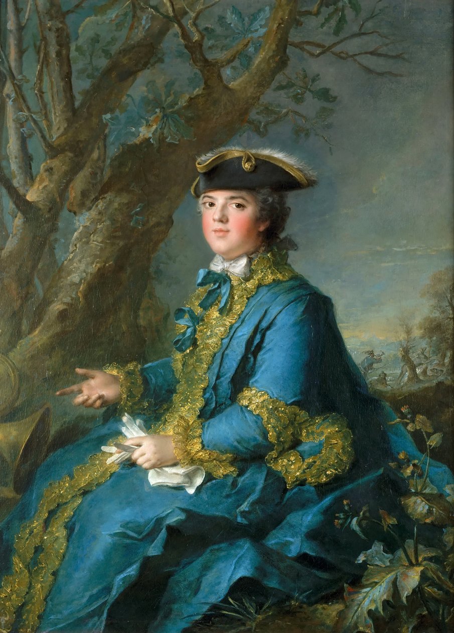 Fransa 1727-1759 Louise Elisabeth, Parma Düşesi by Jean Marc Nattier