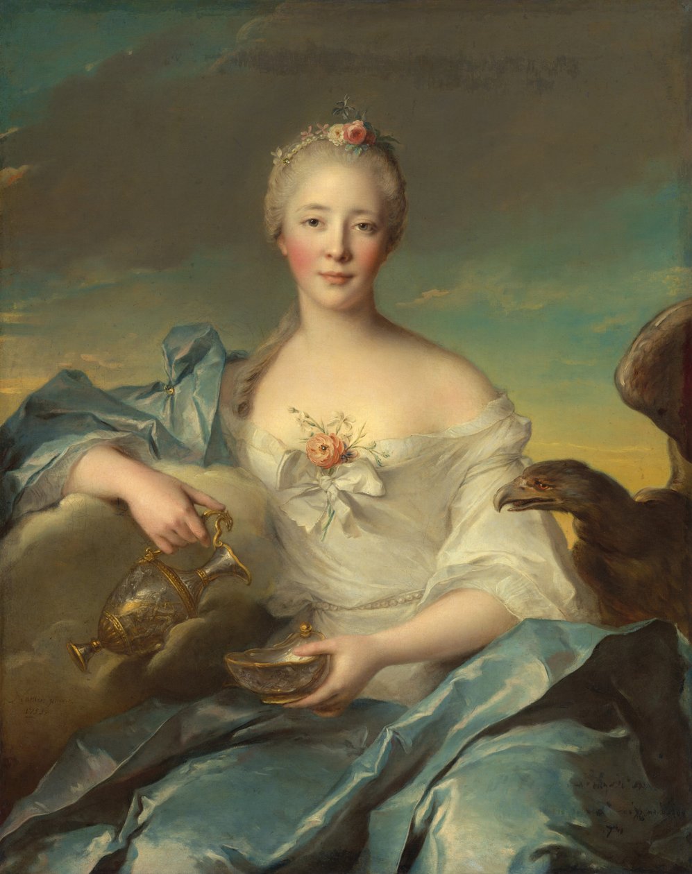 Madam Le Fèvre de Caumartin, Hebe rolünde, 1753. by Jean Marc Nattier