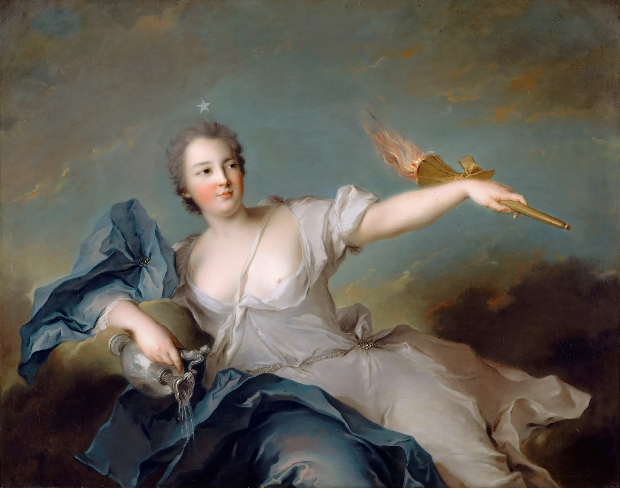 Marie-Anne de Nesle, Marquise de La Tournelle, Châteauroux Düşesi 1717-1744 by Jean Marc Nattier