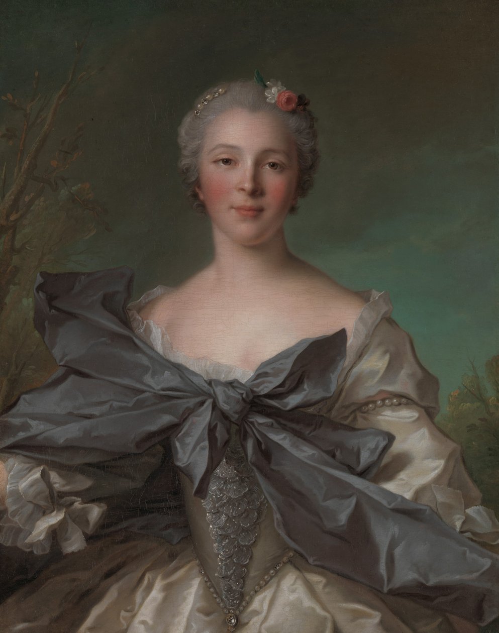 Marie Françoise de La Cropte de St. Abre, Markiz dArgence 1714, 1744 doğumlu. by Jean Marc Nattier