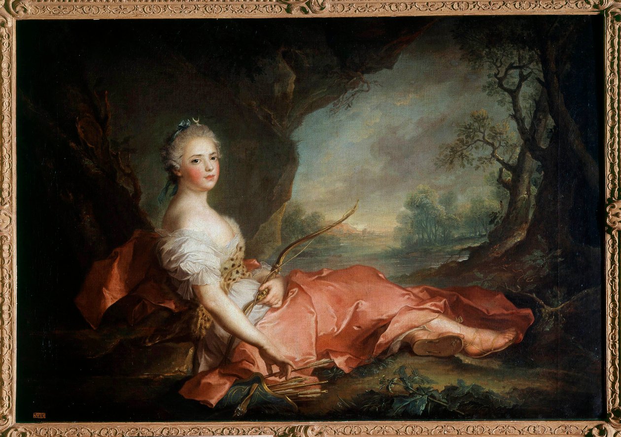 Fransa'nın Madame Adelaide portresi (1732-1799), Diane, Louis XV'in kızı Tablo Jean Marc (Jean-Marc) Nattier (1685-1766) 18. yüzyıl Güneş 1,04x1,41 m by Jean Marc Nattier