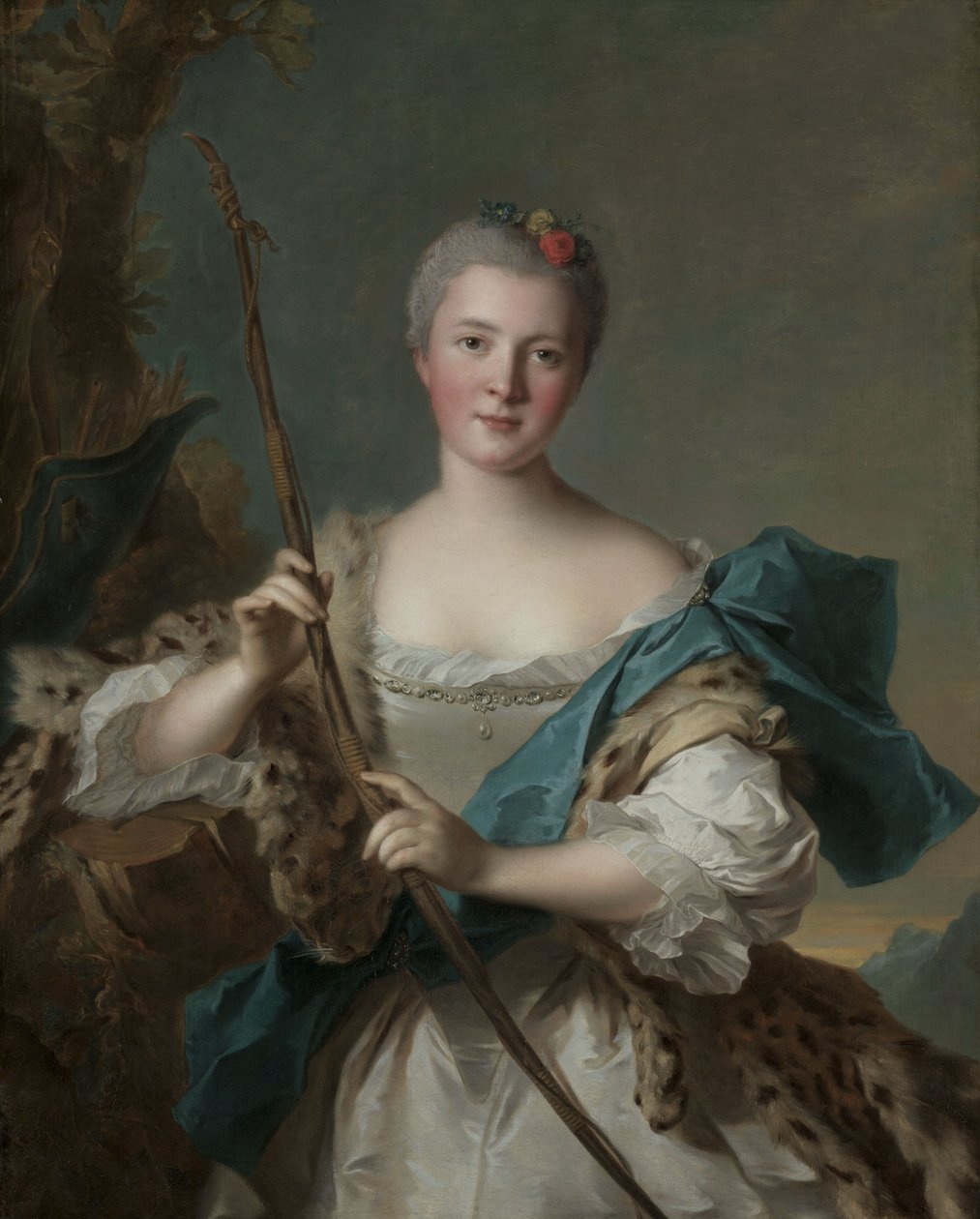 Diana Olarak Bir Kadının Portresi, 1752 by Jean Marc Nattier