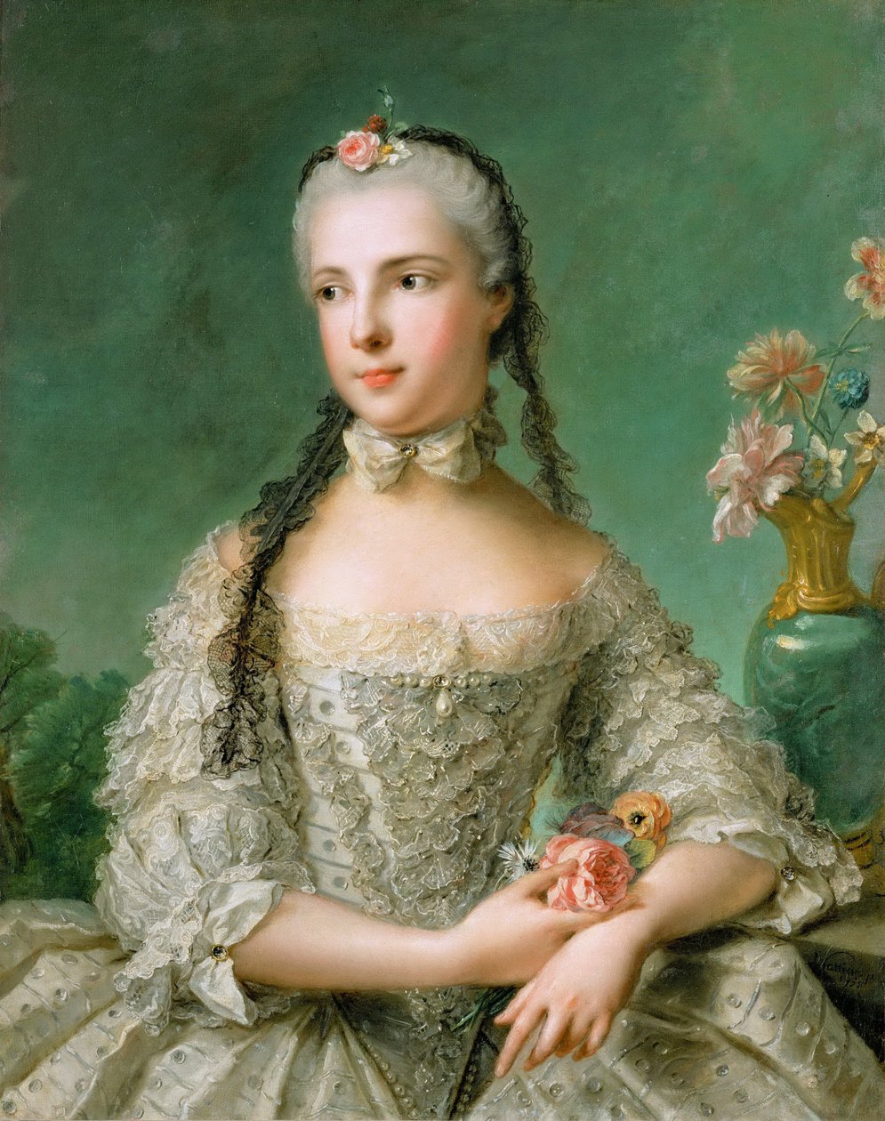 Rokoko: Parma Prensesi Isabella (1741-1763), Avusturya Arşidüşesi par Nattier, Jean-Marc (1685-1766) portresi by Jean Marc Nattier