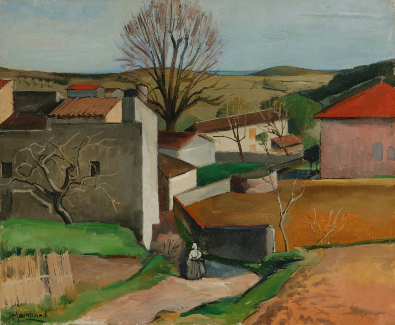 Fransız Köyü (tuval üzerine yağlıboya) by Jean Marchand