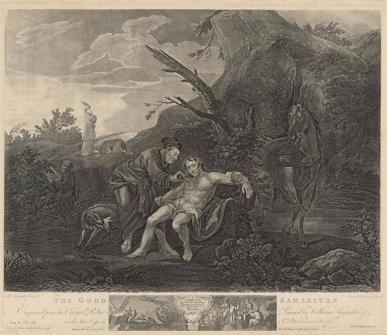 İyi Samiriyeli by Jean Marie Delatre and Simon Francois Ravenet I after William Hogarth