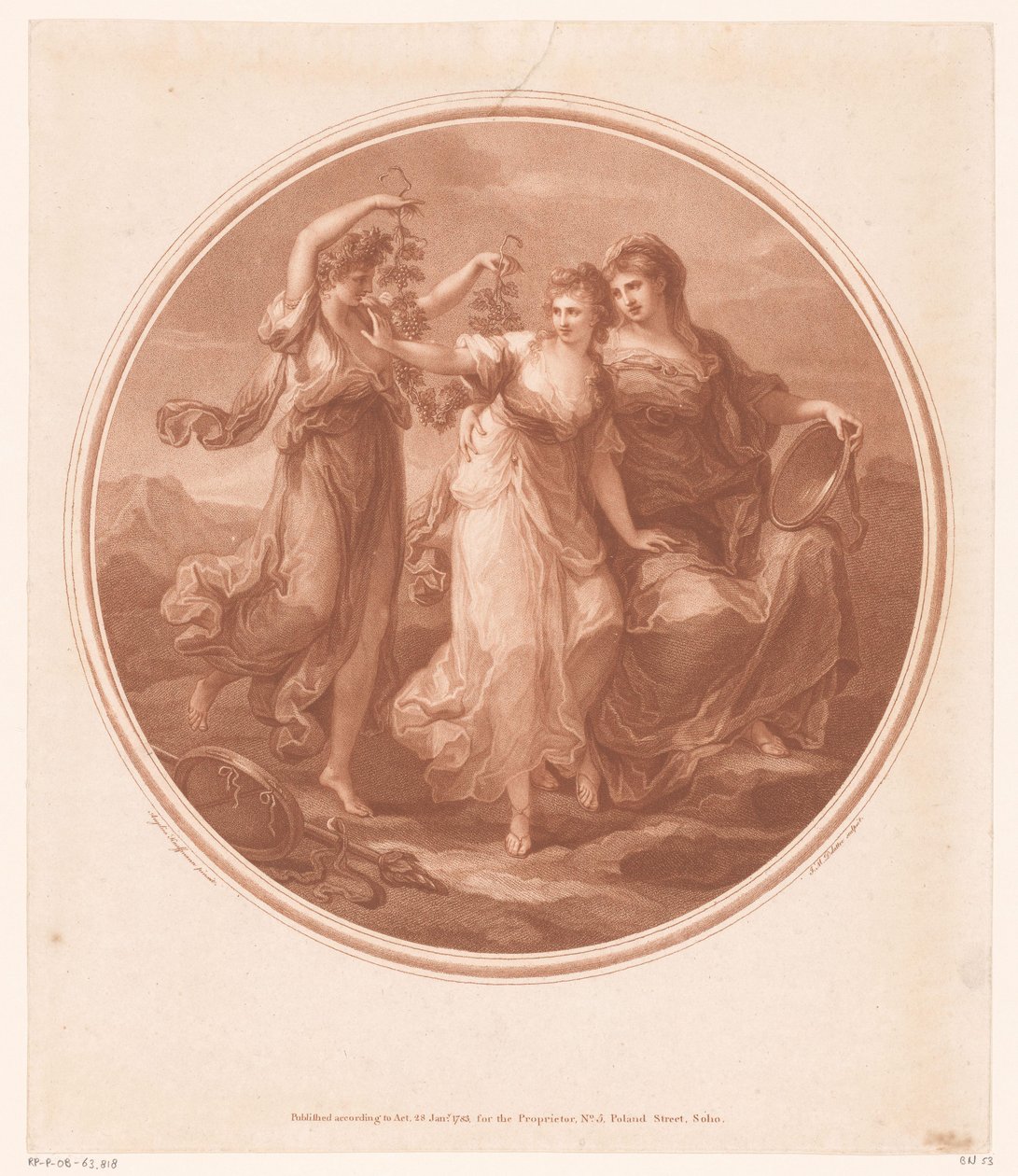 Prudence (Prudentia) tarafından tavsiye edilen güzellik (Bellezza), Deliliğin (Pazzia) cazibesini reddeder. by Jean Marie Delattre