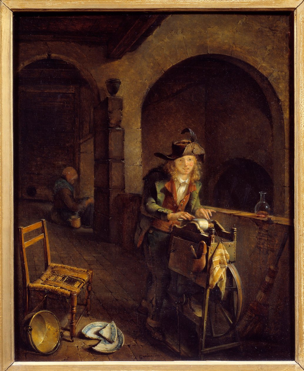 Küçük öğütücü Tablosu Jean Michel Grobon (1770-1853) 1794 Lyon, Güzel Sanatlar Müzesi by Jean Michel Grobon