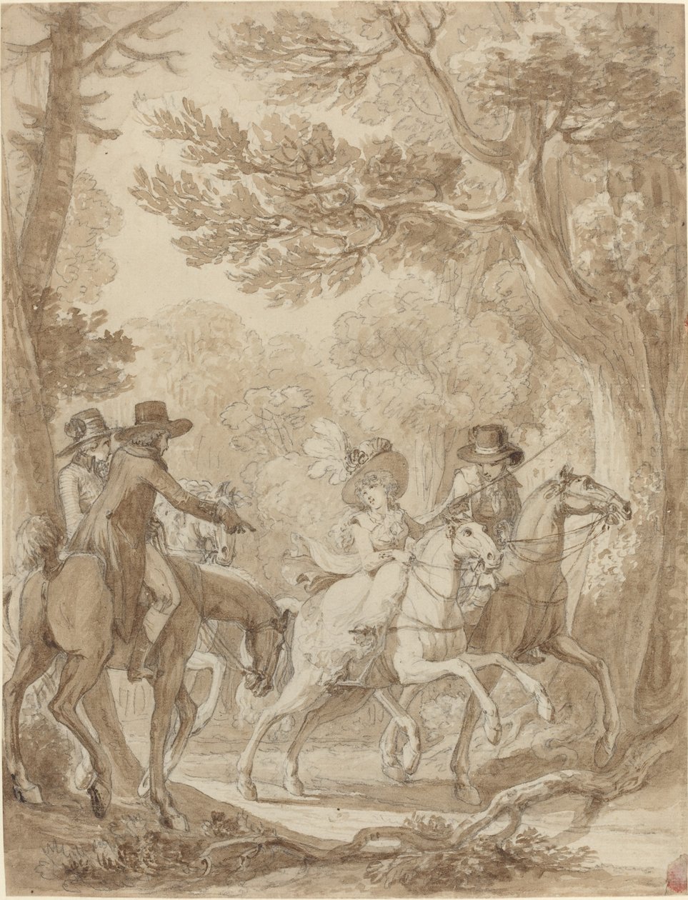 Bayan ve Beyler Parkta Binme by Jean Michel Moreau