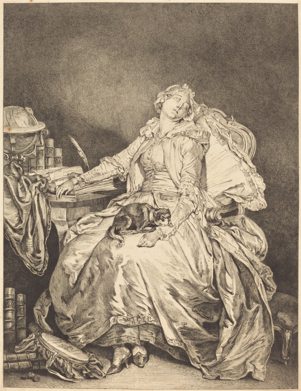 Uyku Felsefesi by Jean Michel Moreau after Jean Baptiste Greuze