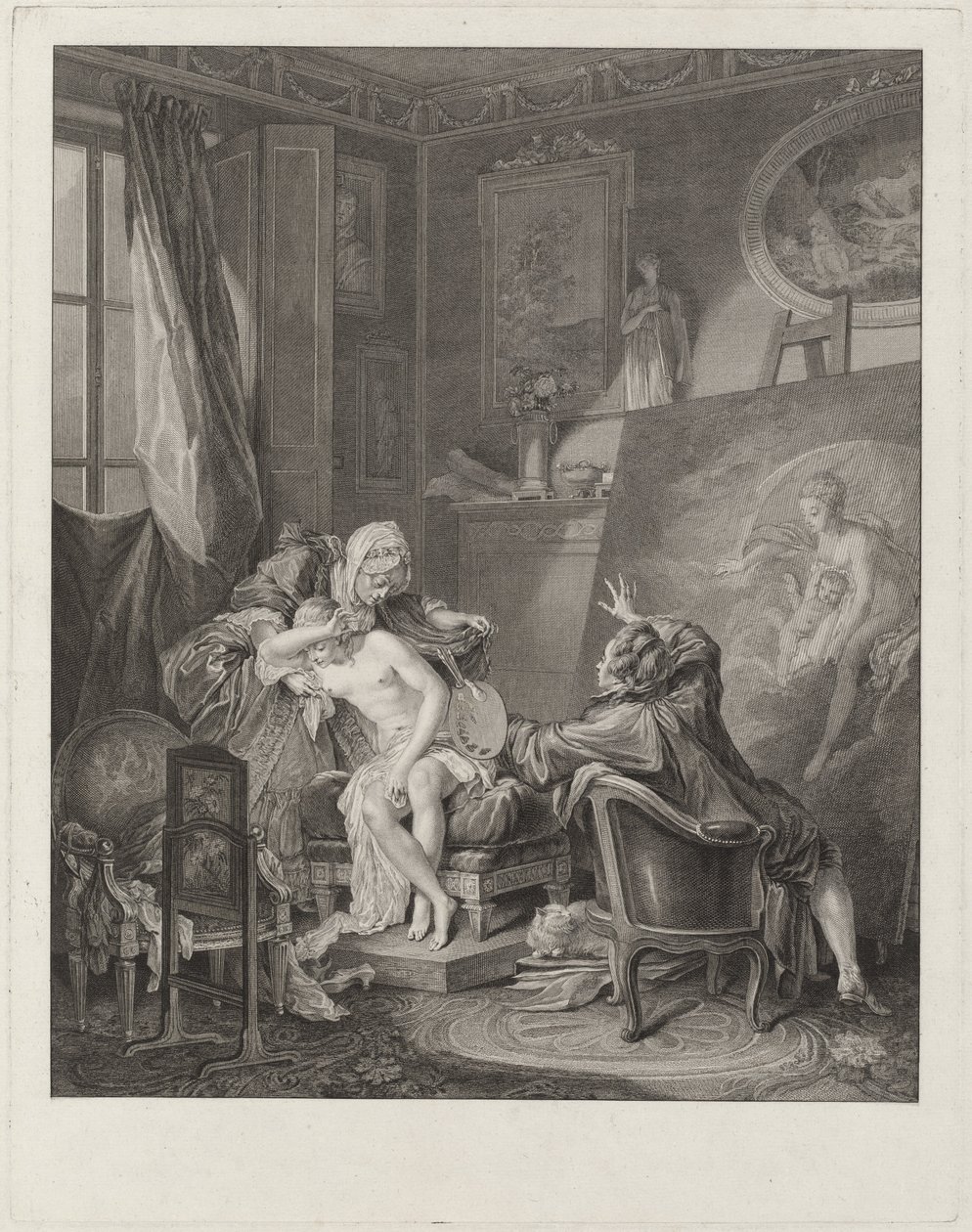 dürüst model by Jean Michel Moreau and Jean Baptiste Blaise Simonet after Pierre Antoine Baudouin