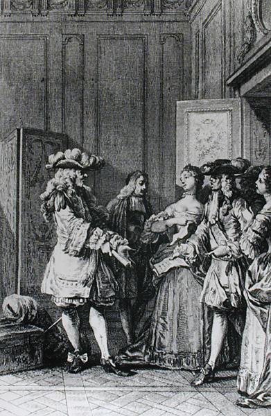 D. Nee tarafından oyulmuş Moliere (1622-73) tarafından LImpromptu de Versailles