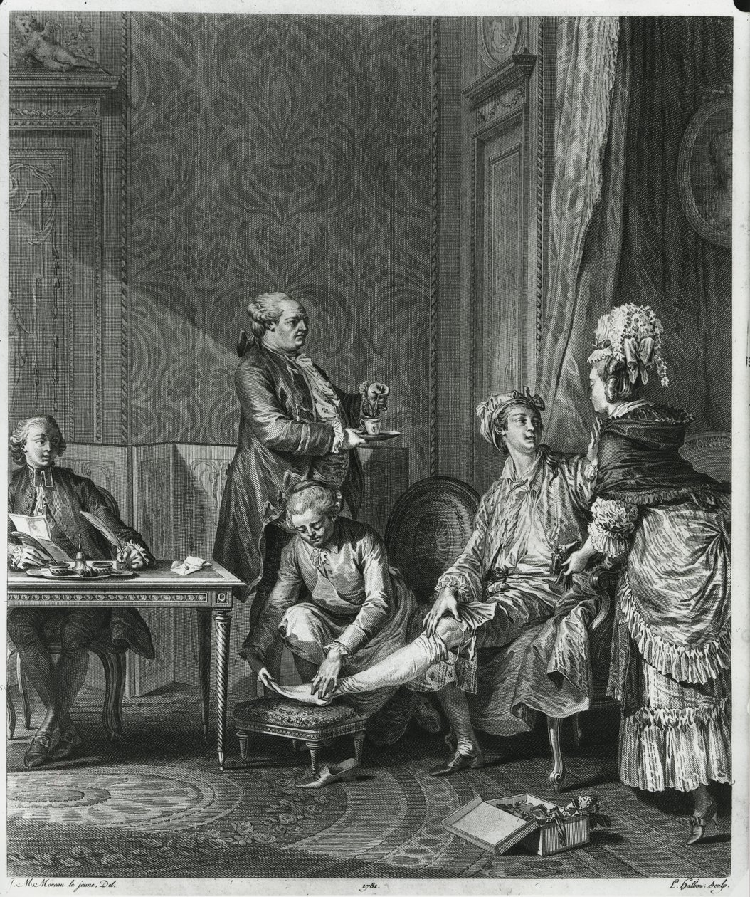 Levee, Louis Michel Halbou (1730-c.1809) 1781 tarafından oyulmuş by Jean Michel the Younger Moreau
