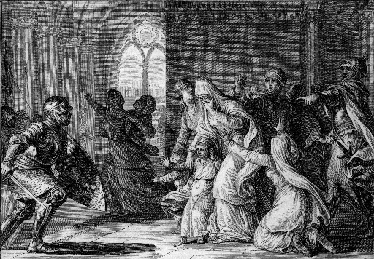 Dindar 1. Louis (Debonnaire) kız kardeşlerini ve yeğenlerini saraydan kovar, 814. Ona karşı komplo kurmakla suçlanırlar. Jean Michel Moreau
