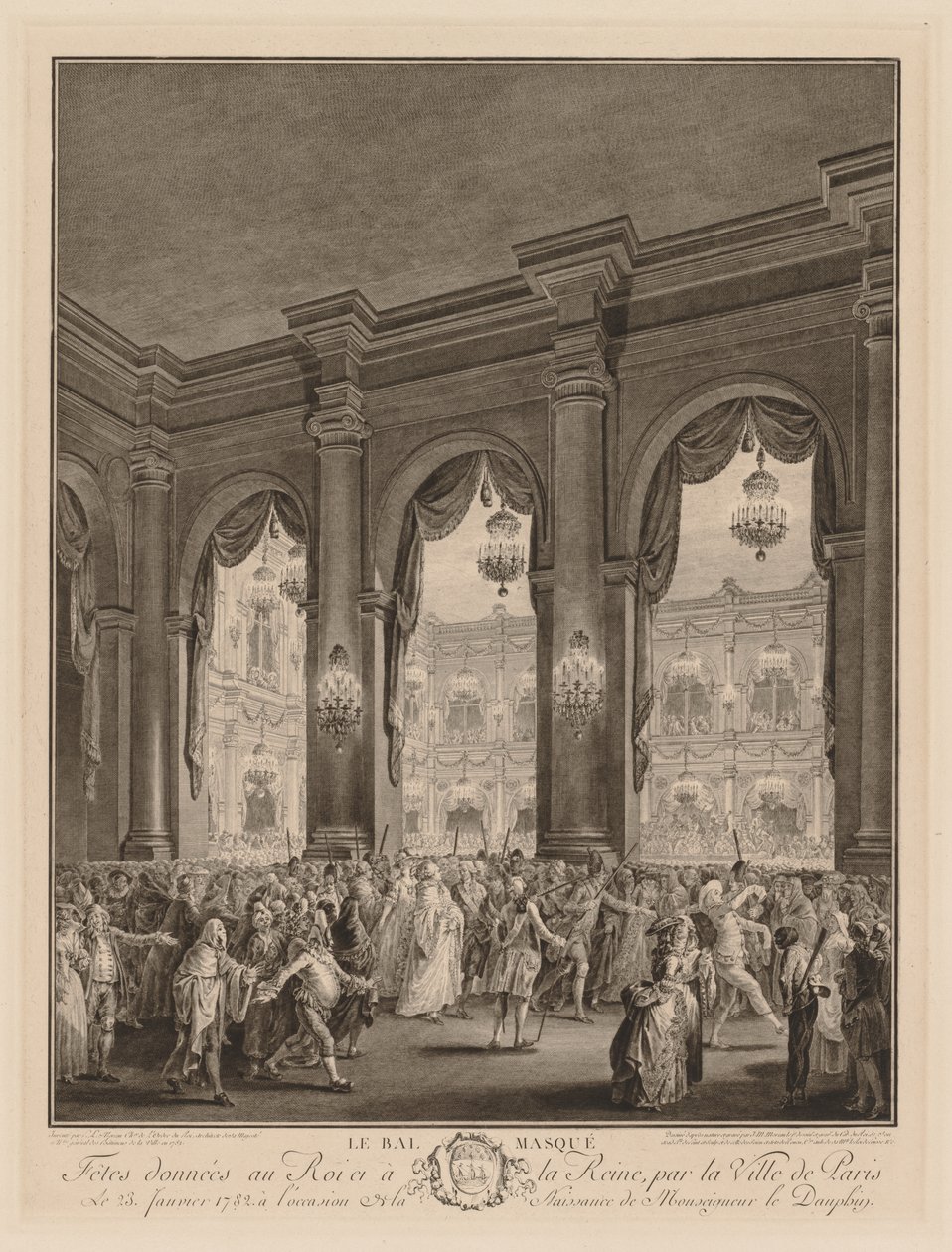 maskeli balo by Jean Michel the Younger Moreau
