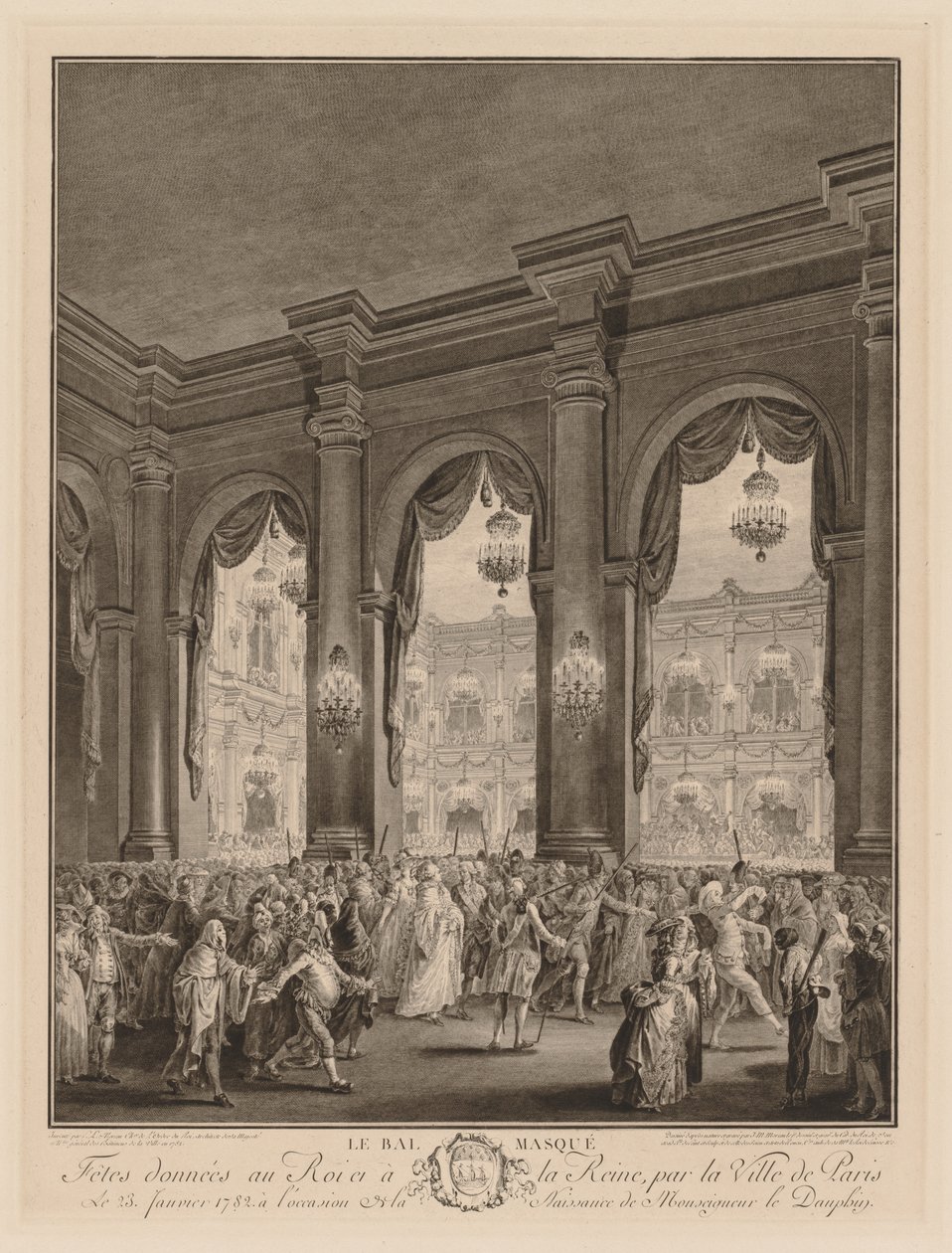 Maskeli Balo, 1782. by Jean Michel the Younger Moreau
