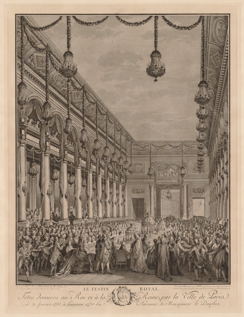 Kraliyet Ziyafeti by Jean Michel the Younger Moreau