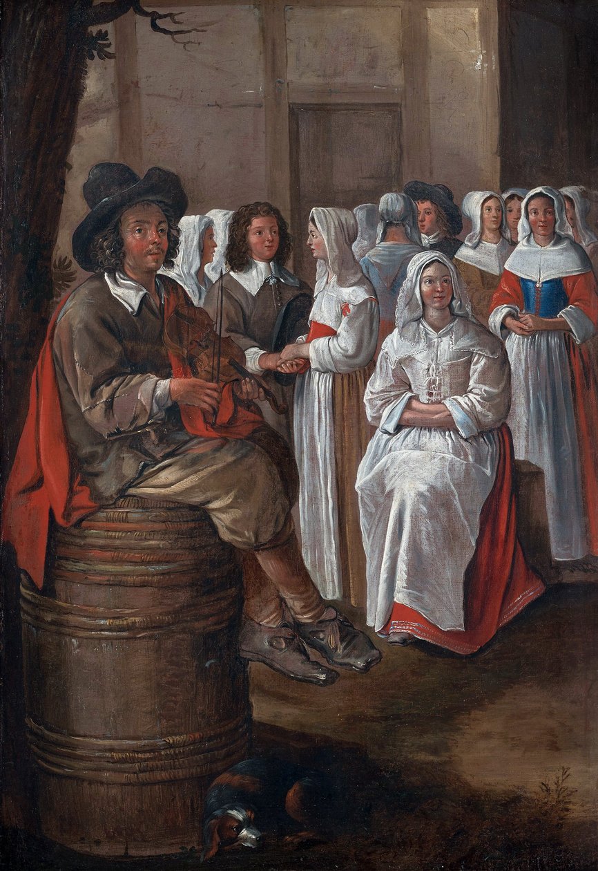 Düğün sahnesi Michelin, Jean (1623-1695). Tuval üzerine yağlı boya, ebat : 76x52, , Özel Koleksiyon by Jean Michelin