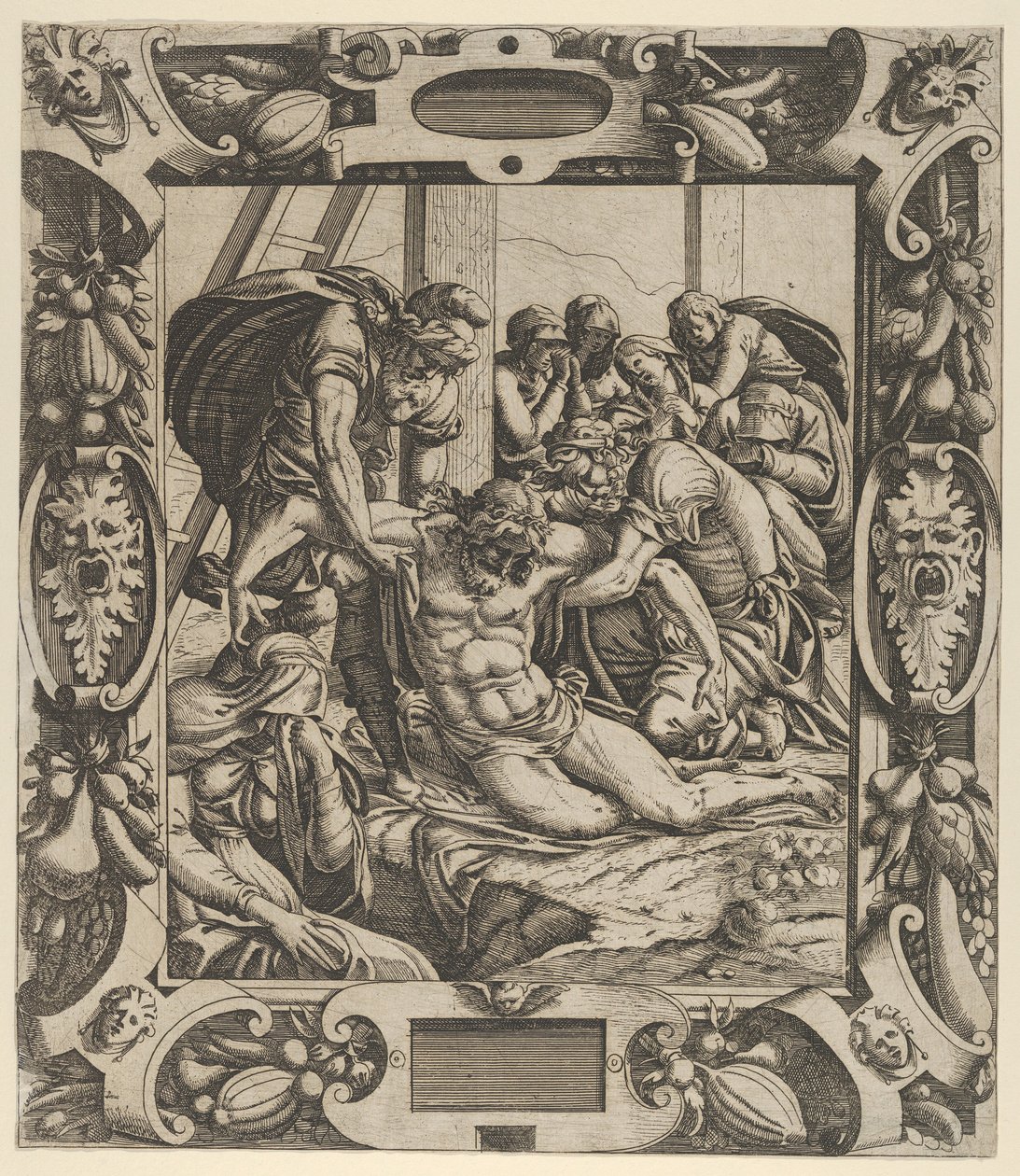 Haç Biriktirme, ca. 1544. by Jean Mignon