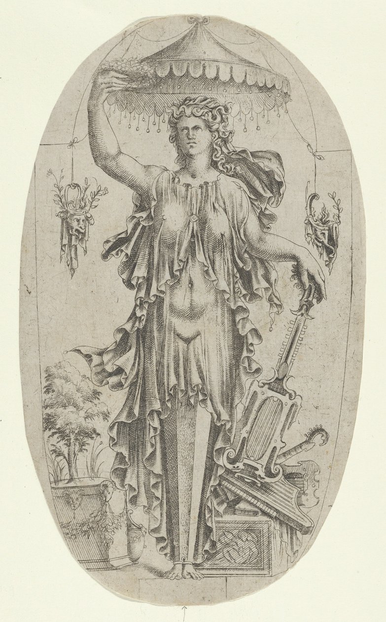 Enstrümanlı Kadın Şeklindeki Dönem, 1535-55. by Jean Mignon