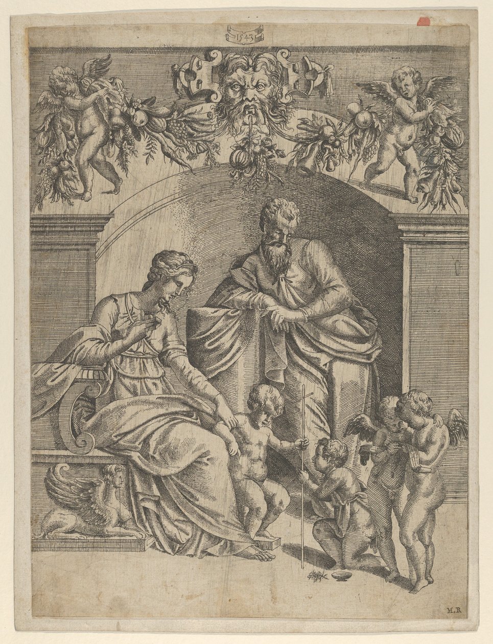 John tarafından tapılan Bebek İsa ile Bakire, 1543. by Jean Mignon